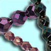 Czech Round Faceted Fire Polish Beads