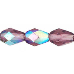 7x5mm Faceted Fire Polish Teardrop Beads