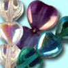 Czech Smooth Pressed Glass Heart Beads