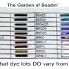 #5 Straight and Twisted Bugle Sample Bead Card, 39 Colors
