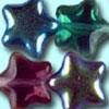 12mm Czech Smooth Pressed Glass Stars Beads