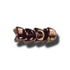 6mm Czech Pressed Glass Twirling Tulip Beads-New Brown Iris