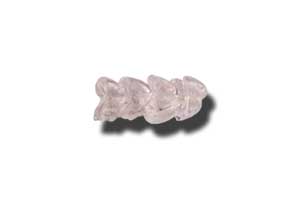 6mm Czech Pressed Glass Twirling Tulip Beads-Rose