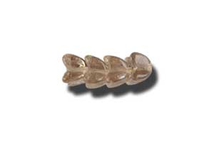 6mm Czech Pressed Glass Twirling Tulip Beads-Colorado Topaz