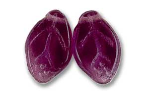 7x12mm Czech Pressed Flat Leaves-Amethyst