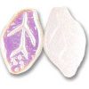 7x12mm Czech Pressed Flat Leaves-Opaque White AB