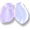 14x9mm Czech Pressed Curved (Curled) Leaves-Frosted Alexandrite AB