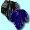 19x21mm Czech Pressed Glass Grape Leaves Beads