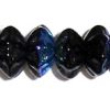 6mm Czech Pressed Glass Floret Beads Jet AB