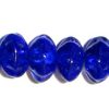6mm Czech Pressed Glass Floret Beads Cobalt AB Flower Beads