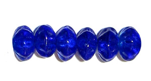 6mm Czech Pressed Glass Floret Beads Cobalt AB Flower Beads