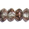 6mm Czech Pressed Glass Floret Beads Crystal 1/2 Copper Flower beads