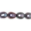 Blue-Gray Small Oval Fresh Water Pearls, 16 inch Strands of Pearl Beads