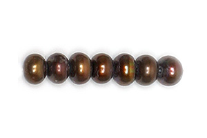 Brownish Rondells Fresh Water Pearls, 16 inch Strands of Pearl Beads