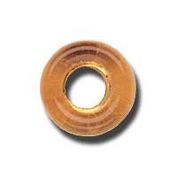 9mm Czech Pressed Glass Ring Beads-Topaz