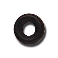 9mm Czech Pressed Glass Ring Beads-Frosted Black