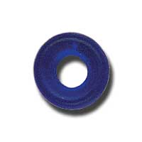 9mm Czech Pressed Glass Ring Beads-Frosted Cobalt