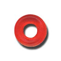 9mm Czech Pressed Glass Ring Beads- Ruby Red