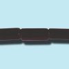 10x4mm Czech Chick Bead-Frosted Jet