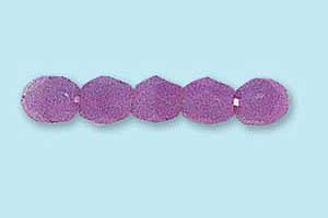 4mm Czech Faceted Round Fire Polish-Purple Opal