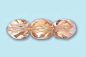 6mm Czech Faceted Round Fire Polish-Rose AB