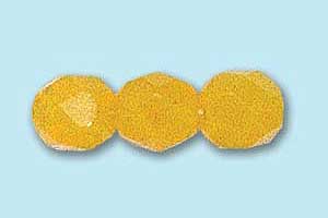 6mm Czech Faceted Round Fire Polish-Yellow Opal