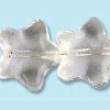 12mm Czech Pressed Glass Star Beads-Crystal