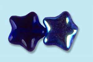 12mm Czech Pressed Star-Cobalt AB