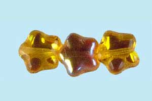 8mm Czech Pressed Stars-Topaz AB