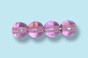 4mm Czech Pressed Round Druk-Amethyst AB