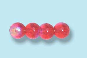 4mm Czech Pressed Round Druk-Ruby AB