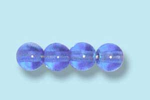 4mm Czech Pressed Round Druk-Light Sapphire AB