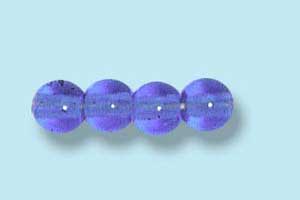 4mm Czech Pressed Round Druk-Sapphire Blue