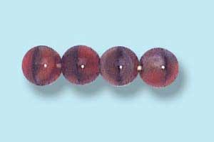 4mm Czech Pressed Round Druk-Red & Black Zebra