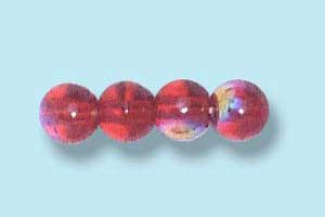 4mm Czech Pressed Round Druk-Garnet AB