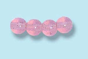 4mm Czech Pressed Round Druk-Pink Opal