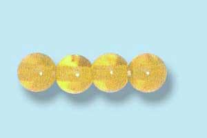 4mm Czech Pressed Round Druk-Yellow Opal