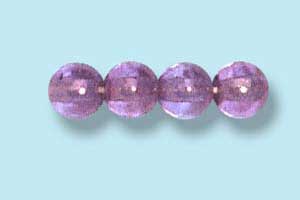 4mm Czech Pressed Round Druk-Gold Luster Amethyst