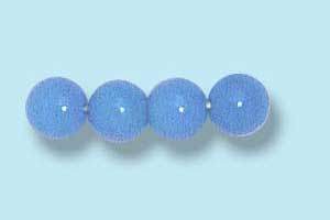 4mm Czech Pressed Round Druk-Opaque Aqua Blue