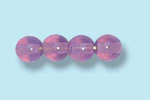 4mm Czech Pressed Round Druk-Purple Opal