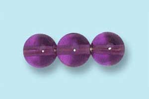 6mm Czech Pressed Round Druk-Amethyst