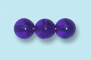 6mm Czech Pressed Round Druk-Cobalt