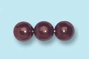 6mm Czech Pressed Glass Round Druk Beads-Metallic Dark Copper