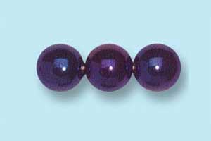 6mm Czech Pressed Round Druk-Blue Iris