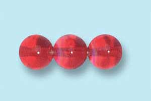 6mm Czech Pressed Round Druk-Ruby AB