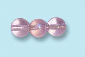 6mm Czech Pressed Round Druk-Light Amethyst AB