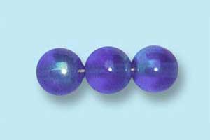 6mm Czech Pressed Round Druk-Sapphire AB