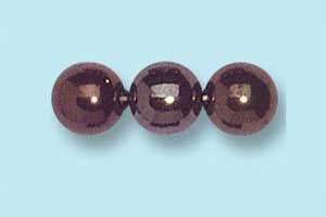 6mm Czech Pressed Round Druk-Brown Iris