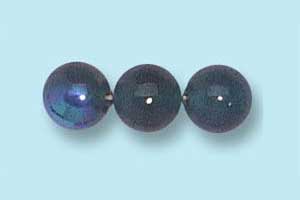 6mm Czech Pressed Round Druk-Dark Green Opal AB