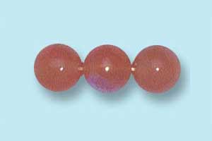 6mm Czech Pressed Round Druk-Carnelian Opal AB